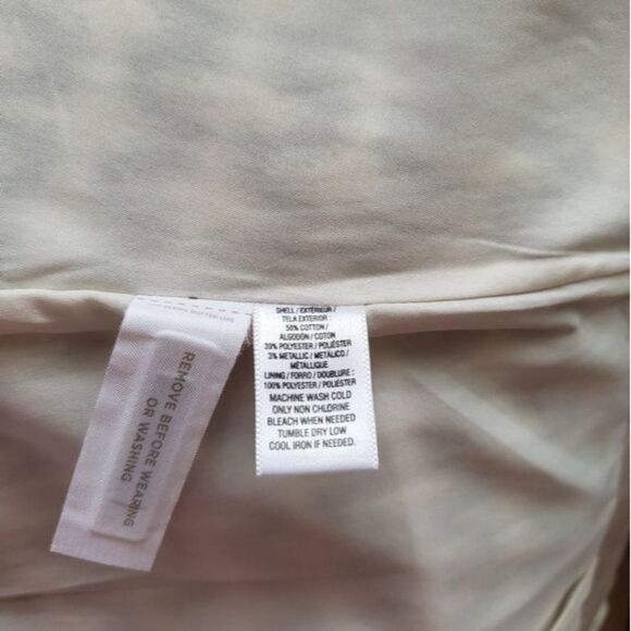 LOFT A-Line Metallic Mini Skirt Lined Brown/Cream Women's Size 10 - Picture 10 of 12